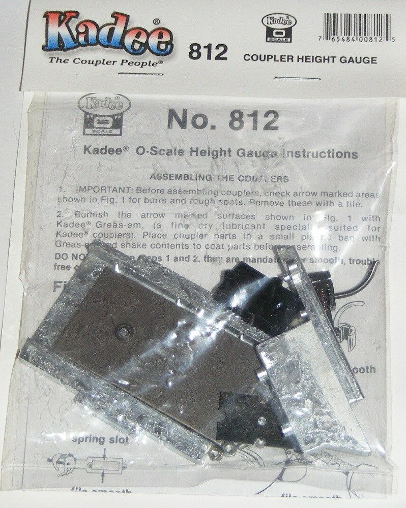 Kadee 812 O Scale Coupler Height Gauge With Instructions
