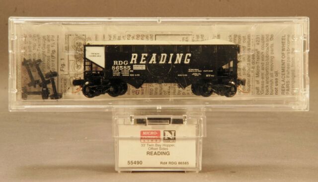 Micro-Trains 05500490 N Scale Reading 33' Twin Bay Offset Side Hopper #86585