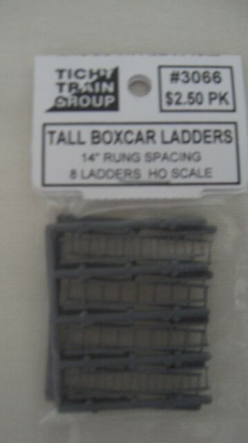 Tichy 3066 HO Tall Boxcar Ladders 14" Rung Spacing