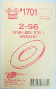 Kadee 1701 2-56 Stainless Steel Washers (Pack of 12)