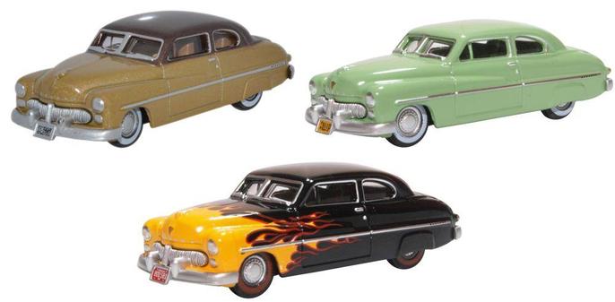 Oxford Diecast 87SET002 1:87 70th Anniversary 1949 Mercury (Set of 3)