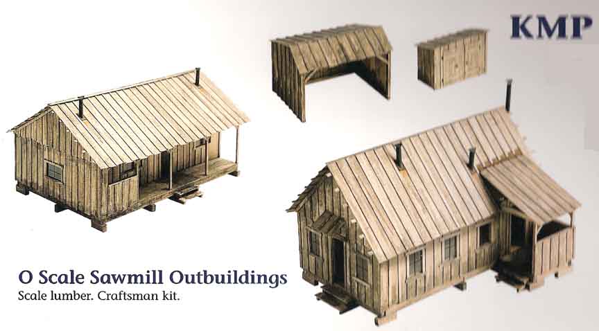 KMP Models HO Scale Sawmill Outbuildings Building Kit – Trainz