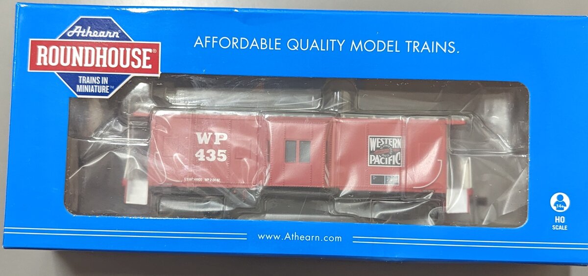 Roundhouse 90182 HO Western Pacific Bay Window Caboose, #435