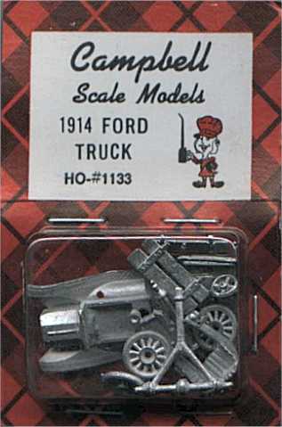 Campbell Scale Models 1133 HO Scale 1914 Ford Truck Unpainted Metal Kit