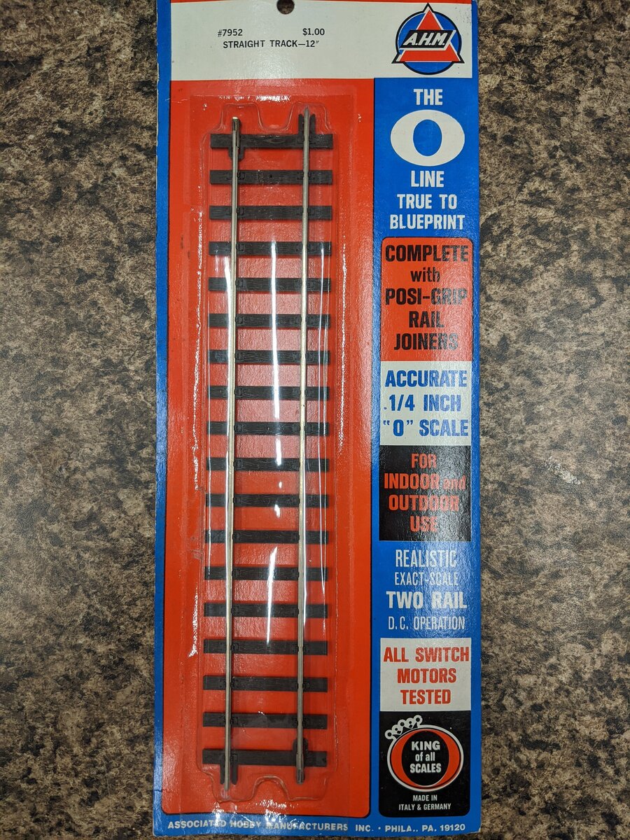 AHM 7952 O Scale 12" Straight Track