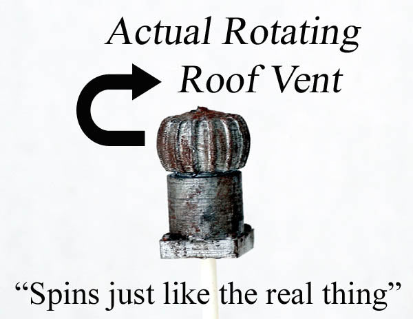 Model Tech Studios D1182PP N Scale Rotating Roof Vent (Pack of 2)