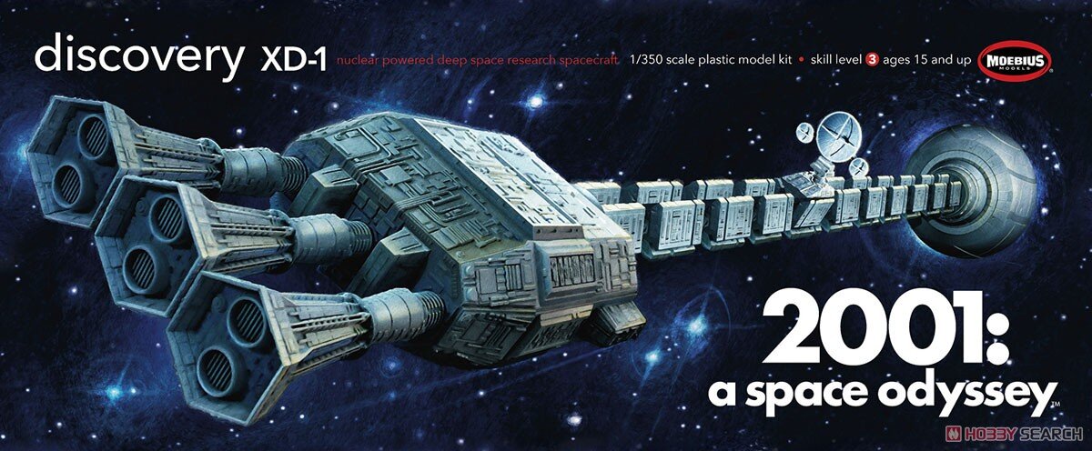 Moebius Models 2001-8 1:350 Discovery XD-1 2001: A Space Odyssey