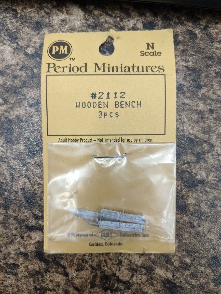 Period Miniatures 2112 N Wooden Bench (Pack of 3)