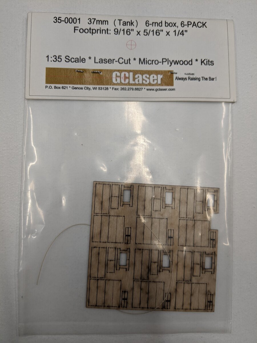 GCLaser 35-0001 1.35 Scale 6-rnd Box Laser Cut Kit, 6 Pack