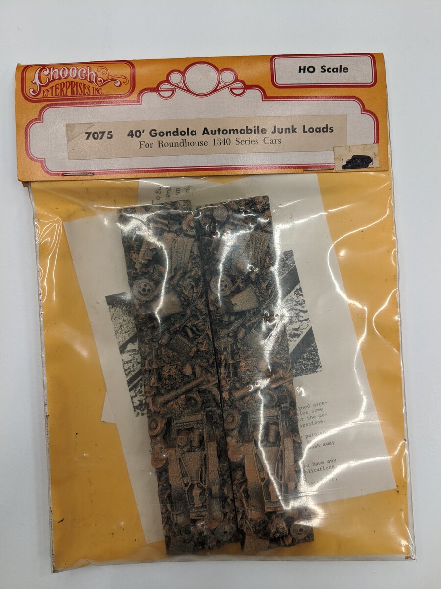 Chooch 7075 Ho Scale 40' Gondola Automobile Junk Loads