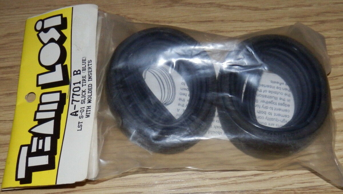 Losi A-7701B LST S-01 Slick Tire (Blue) with Molded Inserts
