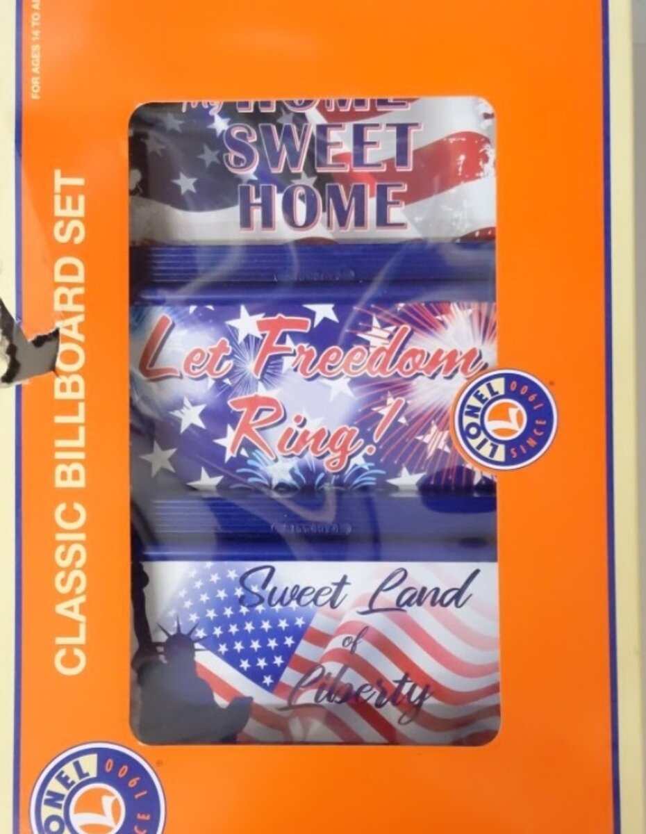 Lionel 2030050 O Stars & Stripes Billboard (Set of 3)