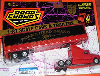 Road Champions 7382 HO Boar's Head Brand Tractor Trailor