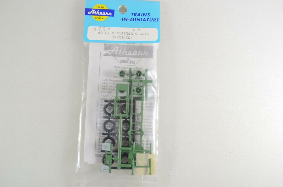 Athearn 5762 HO Evergreen 20' Container Chasis