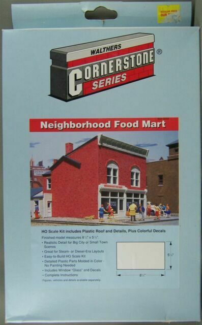 Walthers 933-3038 HO Neighborhood Food Mart Building Kit