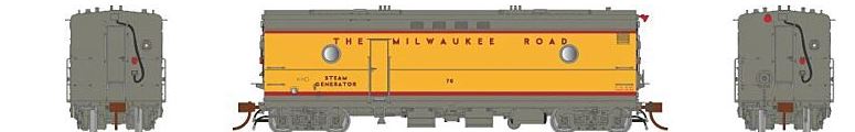 Rapido Trains 107334 HO Milwaukee Road Oh So Noisy Steam Heater Car #76