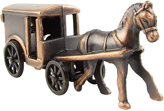 Antique Finished 634 American Souvenirs Horse and Buggy Pencil Sharpener