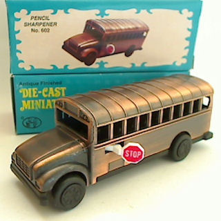 Antique Finished 602A American Souvenirs School Bus Pencil Sharpner