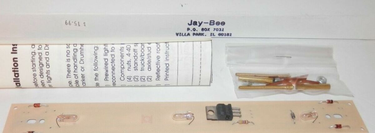 Jay Bee 156 HO Lighting Kit for ConCor 72'Budd