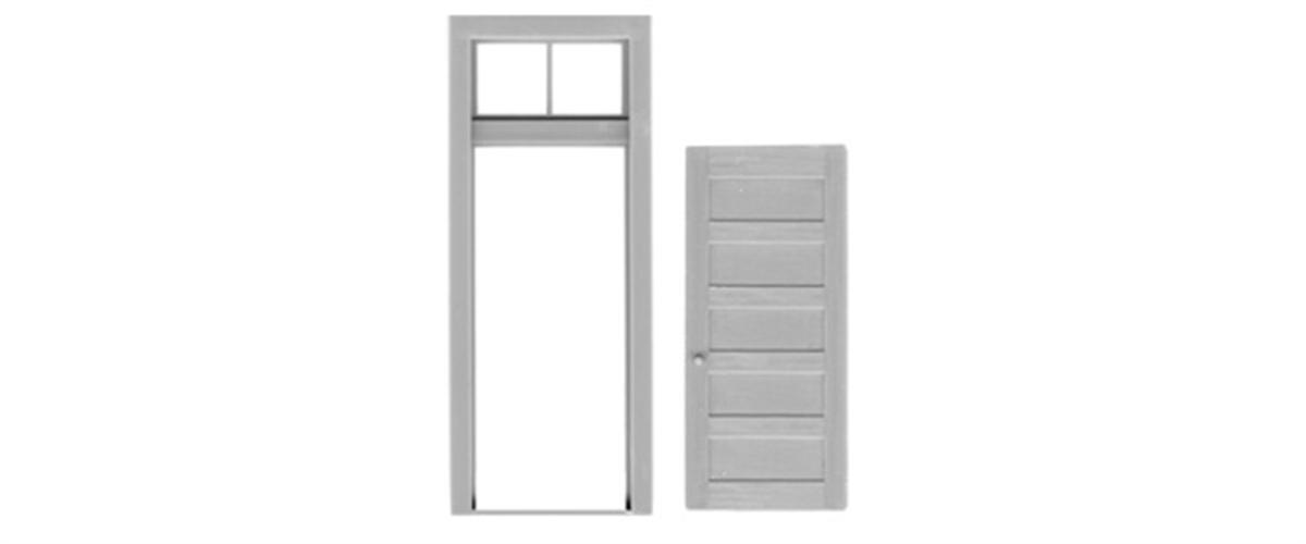 Tichy 2036 O Scale 5 Panel Door and Frame