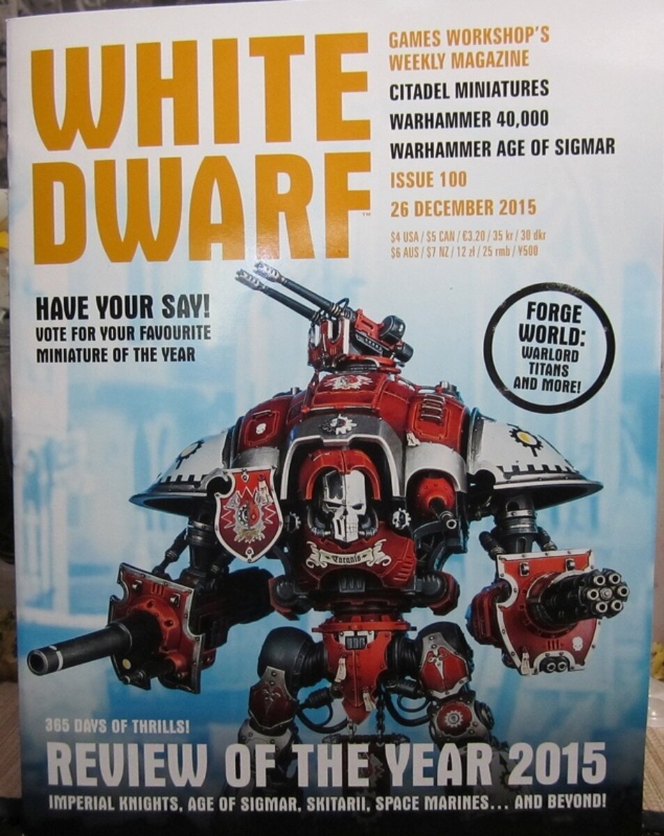Games Workshop 100 White Dwarf Magazine, Issue 100, December 26, 2015