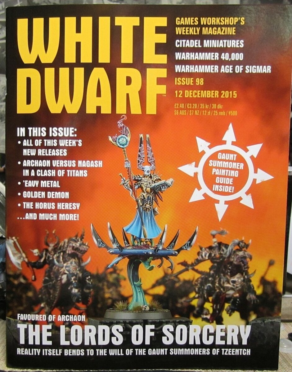 Games Workshop 98 White Dwarf Magazine Issue 98, December 12th, 2015
