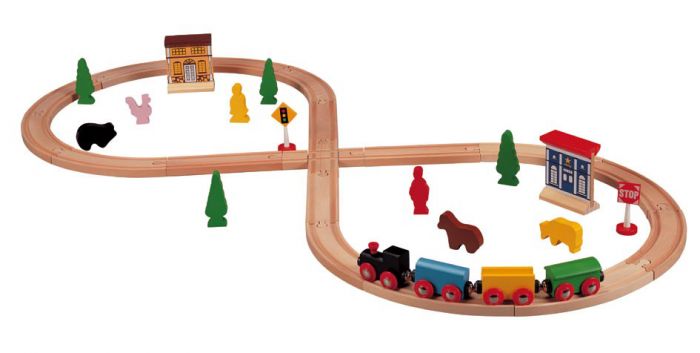 Maxim 37315 40 Piece Wooden Train Set