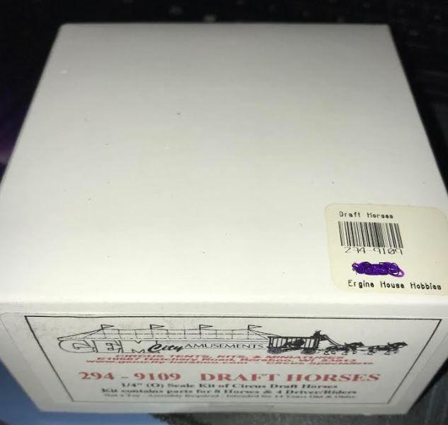 Gem City Amusement 9109 O Scale Draft Horses