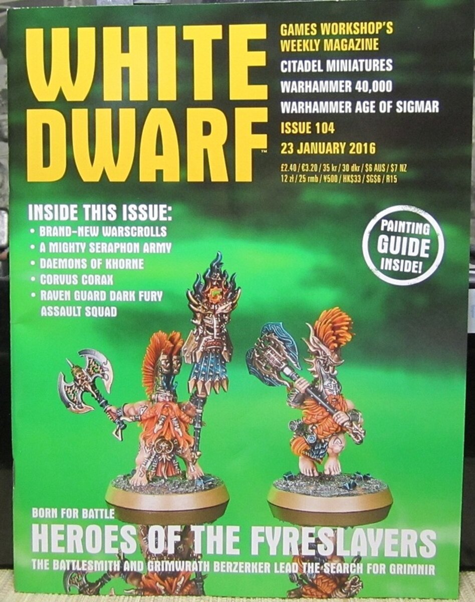 Games Workshop 104 White Dwarf Magazine Issue 104, January 23rd, 2016