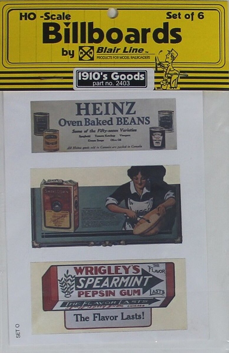 Blair Line 2403 HO Billboards 1910's Goods