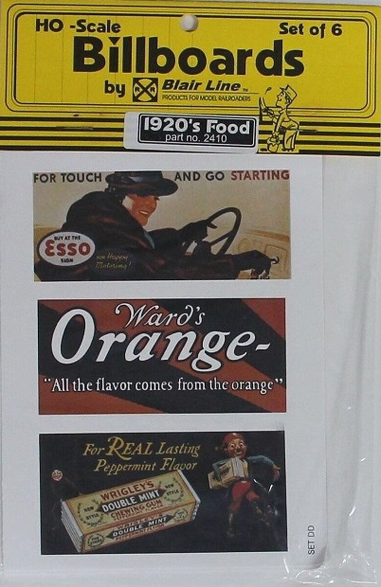 Blair Line 2410 HO Billboards 1920's Food