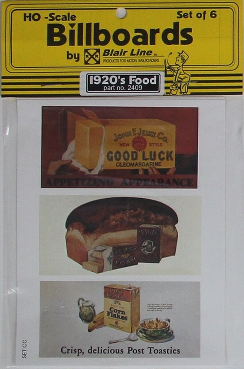 Blair Line 2409 HO Billboards 1920's Food