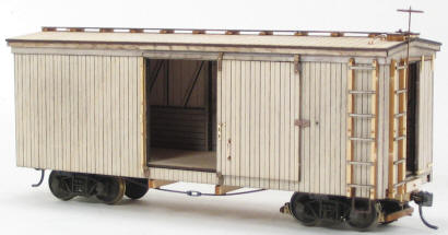 Mount Blue Model Co. 25 On30 Cairo & Kanawha RR 22 Foot Boxcar Wooden Model Kit