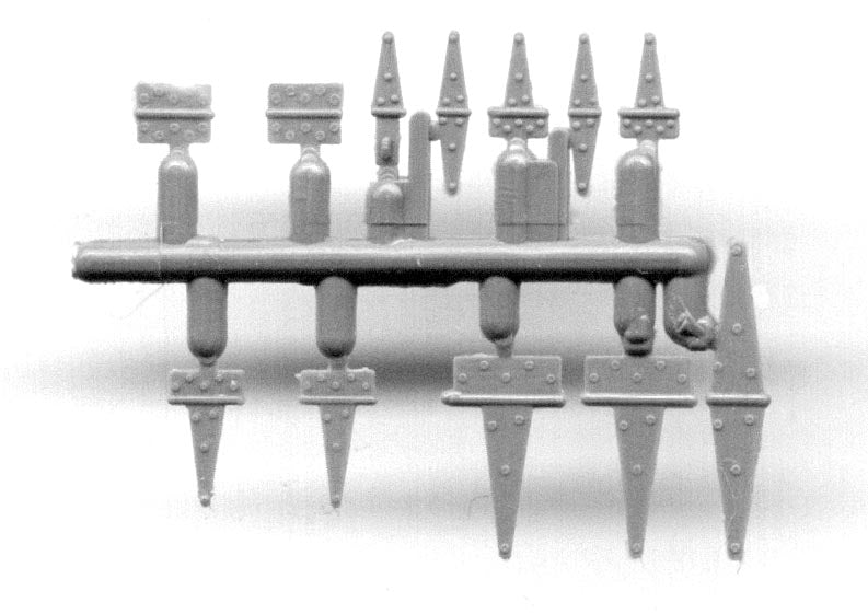 Grandt Line 3508 O - 1/4" Scale Barn Door Hinge Assortment