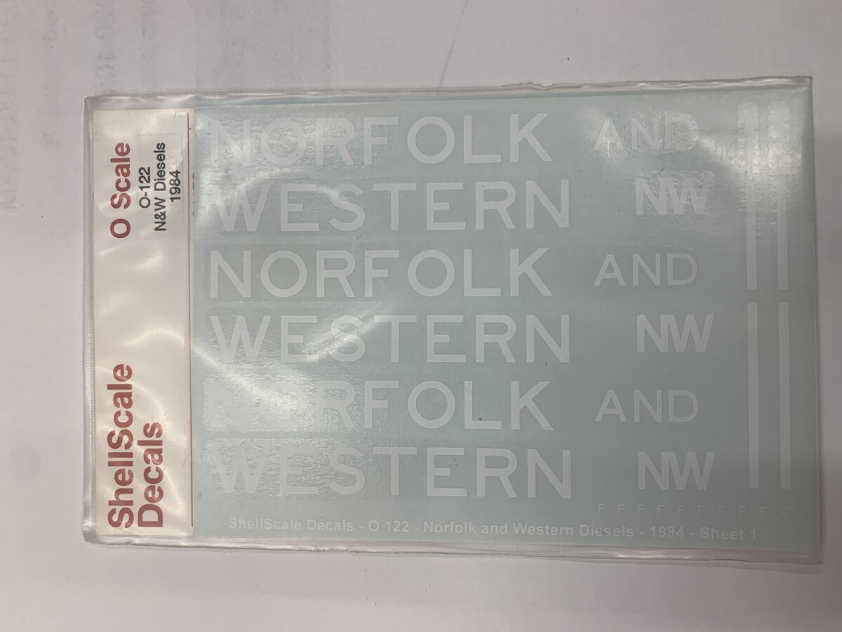 Shell Scale 122-O O 1984 Norfolk and Western Diesels Decals