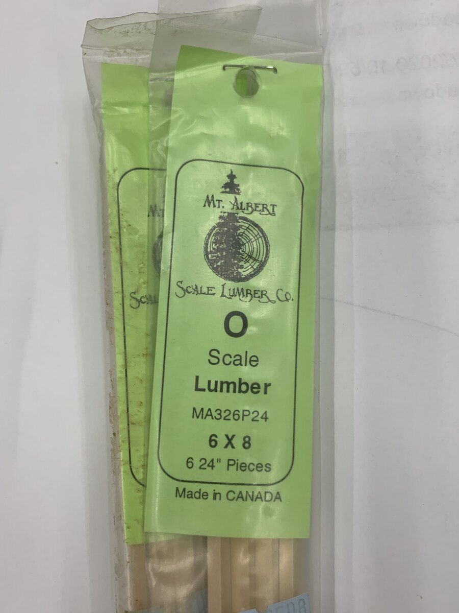 Mt. Albert MA326 O Scale Lumber 6x8x24