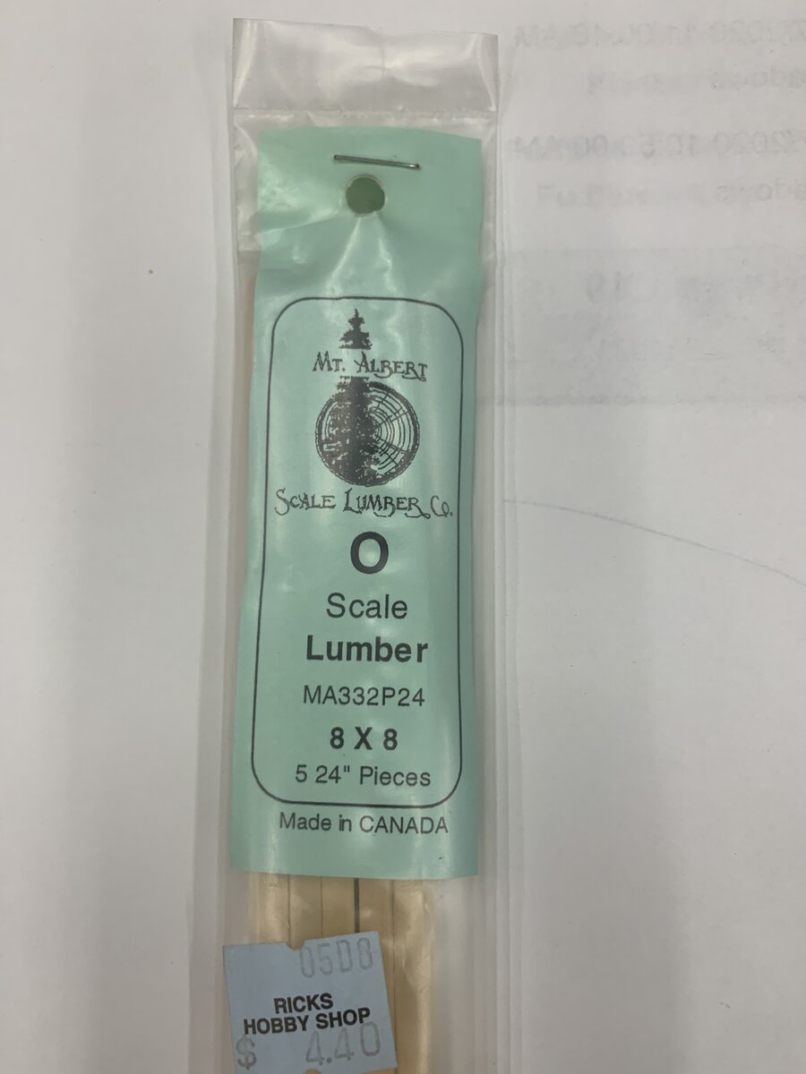 Mt. Albert MA332 O Scale Lumber 8x8x24