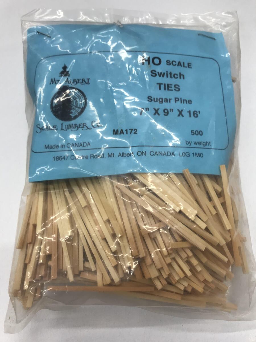 Mt. Albert 172 HO Switch Ties Sugar Pine 7" x 9" x 16'