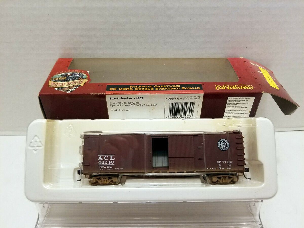 Ertl 4989 HO Atlantic Coastline 50' USRA Double Sheathed Boxcar # 46246