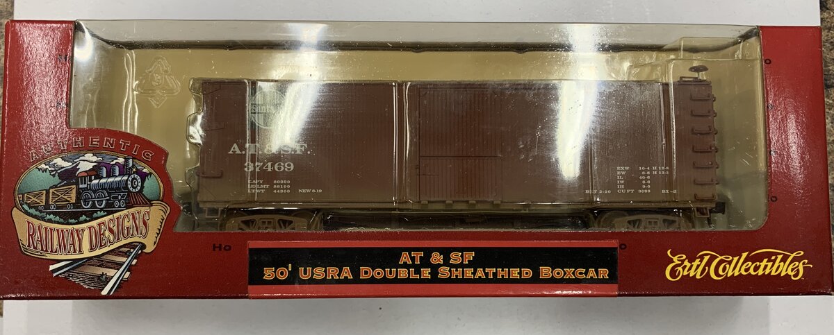 Ertl 4990 HO Scale AT & SF 50' USRA Double Sheathed Boxcar