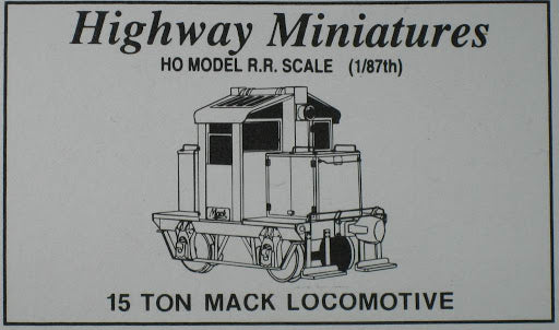 Jordan Products 302 HO Scale 15 Ton Mack Locomotive Kit