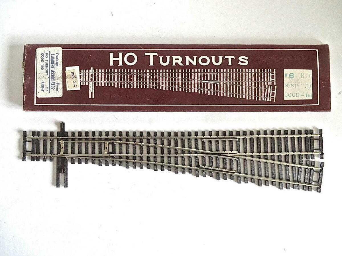Lambert 4 HO Scale Code 100 Right Hand Switch/Turnout