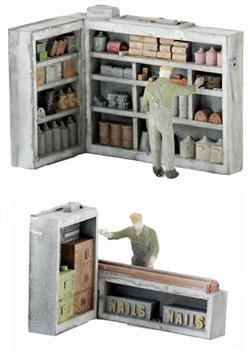 Model Tech Studios D0051P HO Aged Shelving Corner