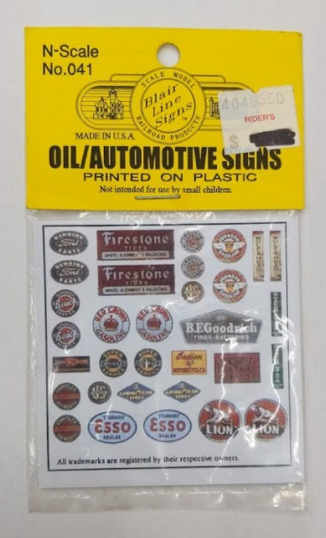 Blair Line 041 N Oil/Automotive Sign