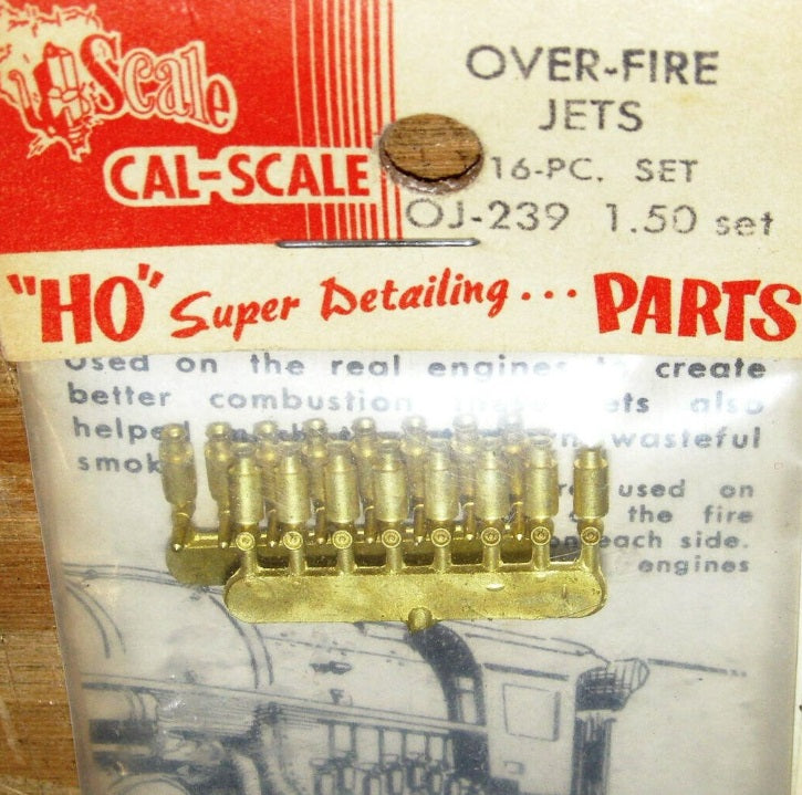 Cal-Scale 190-239 HO Over-Fire Jets (Pack of 16)