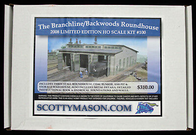 Scotty Mason 100 HO The Branchline/Backwoods Roundhouse Model Building Kit