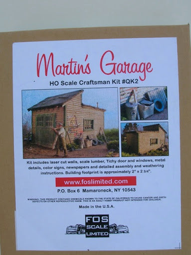 FOS Scale Limited QK2 HO Martins Garage Model Building Kit
