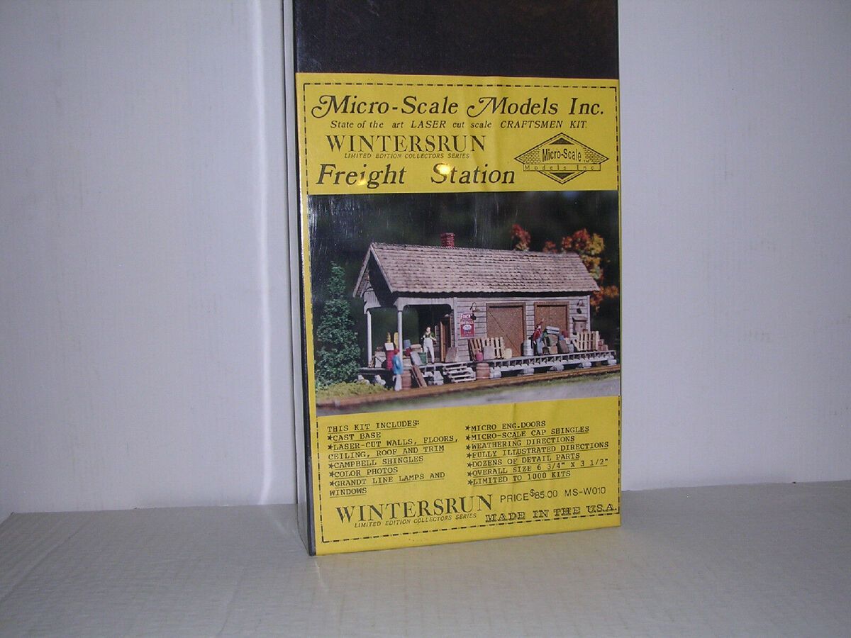 Micro-Scale Models W010 HO Wintersrun Freight Station Model Building Kit