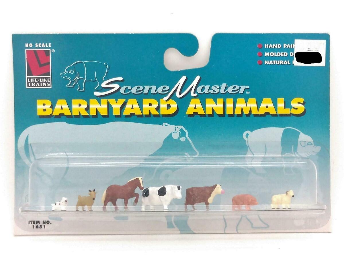 Life Like 1681 HO Scene Master Barnyard Animals Hand Painted (Pack of 7)