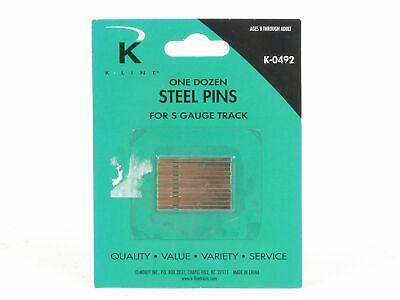 K-Line K-0492 S Steel Pins (Card of 12)